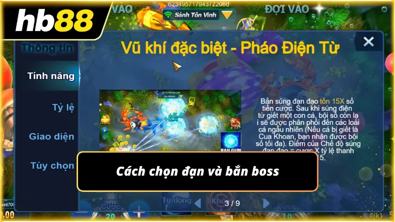 Đạn có sức mạnh khác nhau tùy theo giá trị mục tiêu xuất hiện