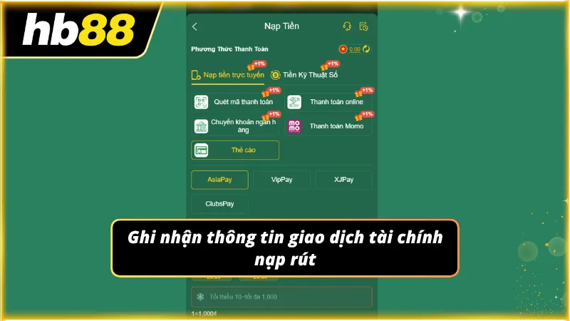 Dữ liệu thanh toán sẽ được lưu trữ để hỗ trợ kiểm tra khi cần thiết