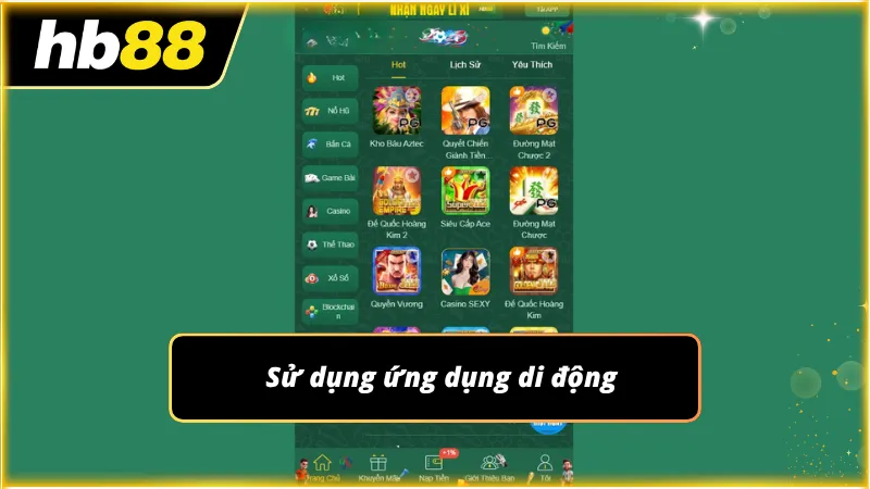 Sử dụng app cho từng hệ điều hành để tiến hành truy cập vào hệ thống của nhà cái