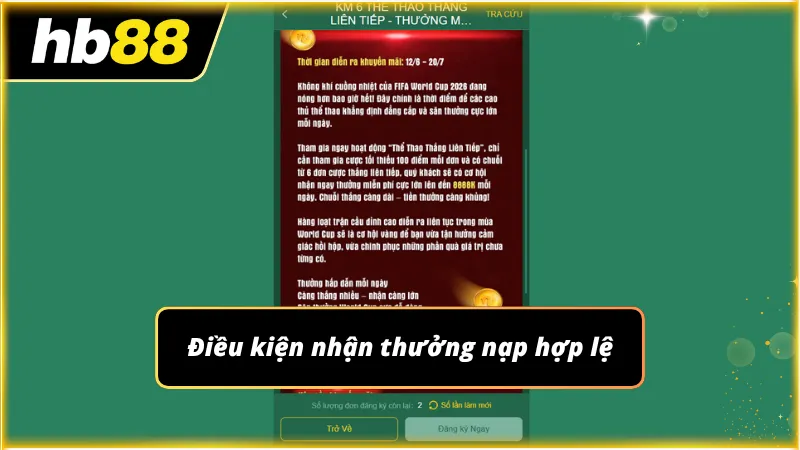 Chuyên mục thưởng nạp của nhà cái có những điều kiện riêng mà anh em cần lưu ý