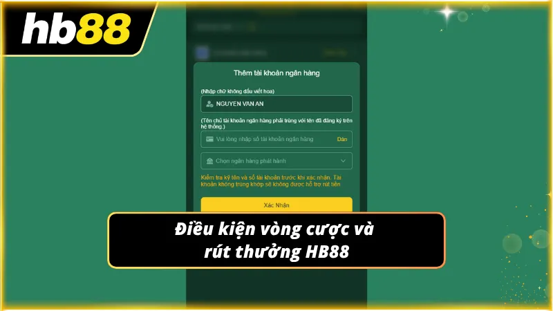 Giao diện thực hiện lệnh rút tiền thành công về tài khoản ngân hàng liên kết