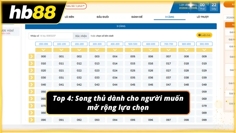 Chọn hai con số song song giúp giảm thiểu rủi ro cực tốt