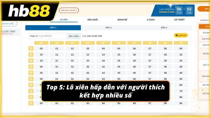 Tạo tổ hợp nhiều con số mang lại mức tiền thưởng rất lớn