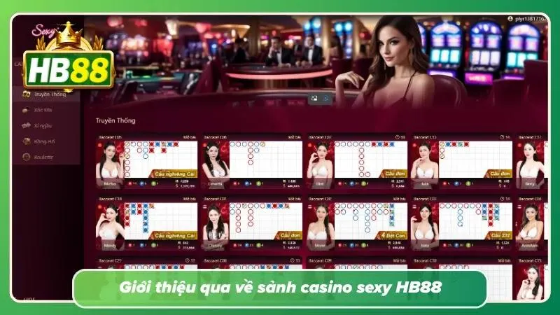 Khái quát về sảnh casino hấp dẫn hàng đầu tại HB88