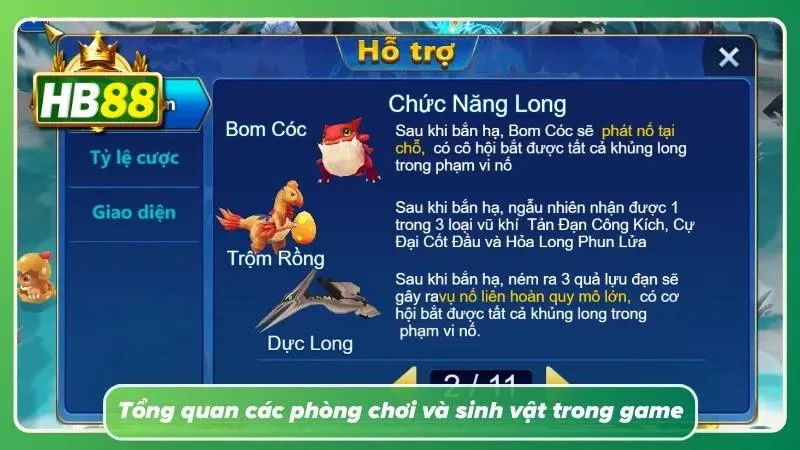 Tổng quan phòng chơi cùng hệ thống boss cực khủng