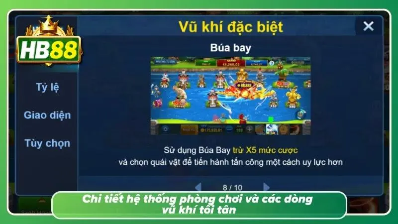 Chi tiết các dòng vũ khí cực chất cùng phòng chơi đỉnh cao
